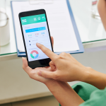 a person holding a phone